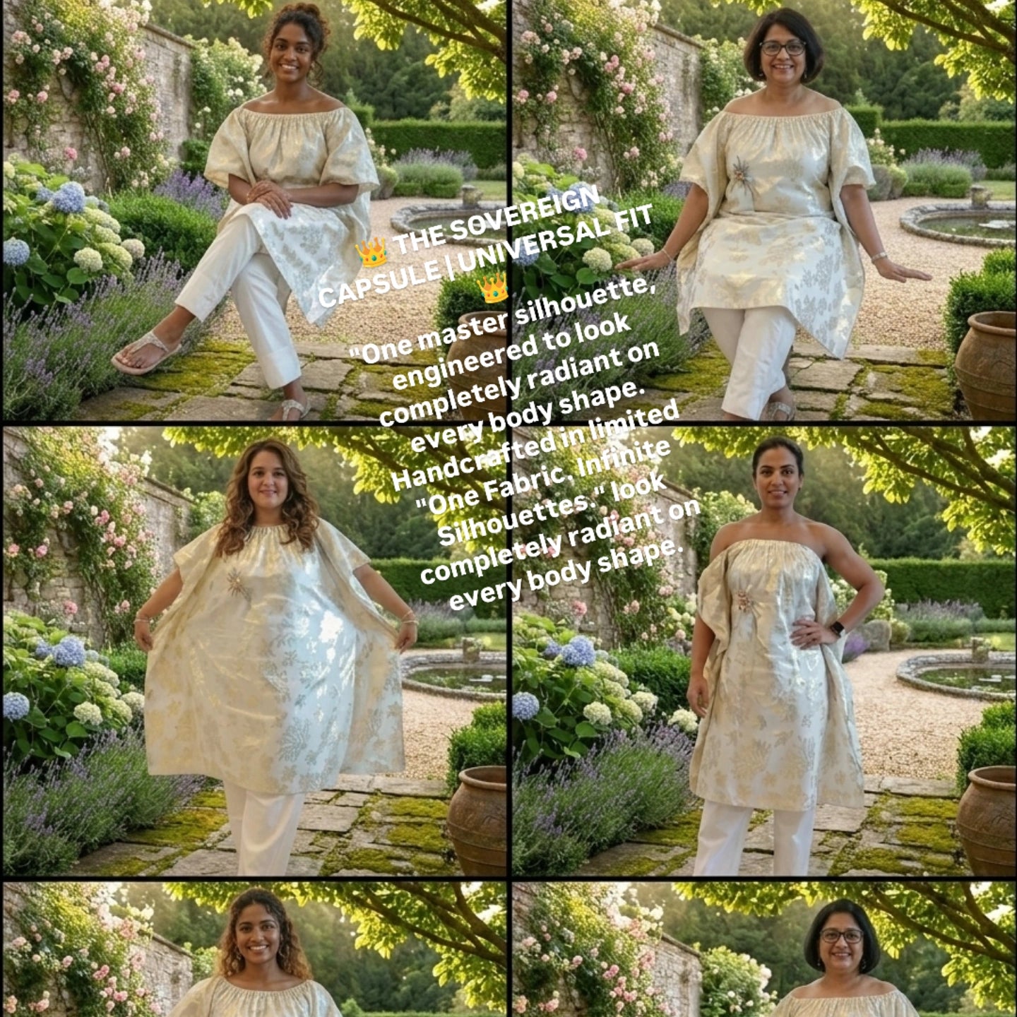 White n golden coord set cum dress