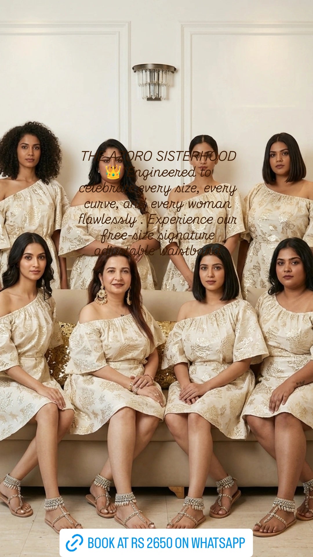 White n golden coord set cum dress